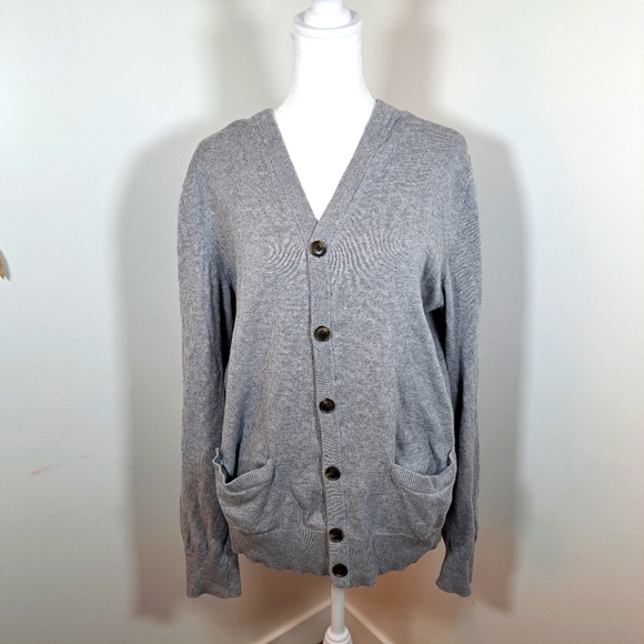 GAP Sweaters - Gap Women's Grey Cotton Cashmere Button Up Cardigan Size Medium